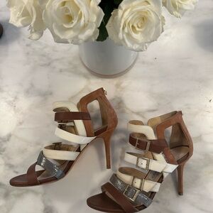 Jimmy choo multi buckle heels